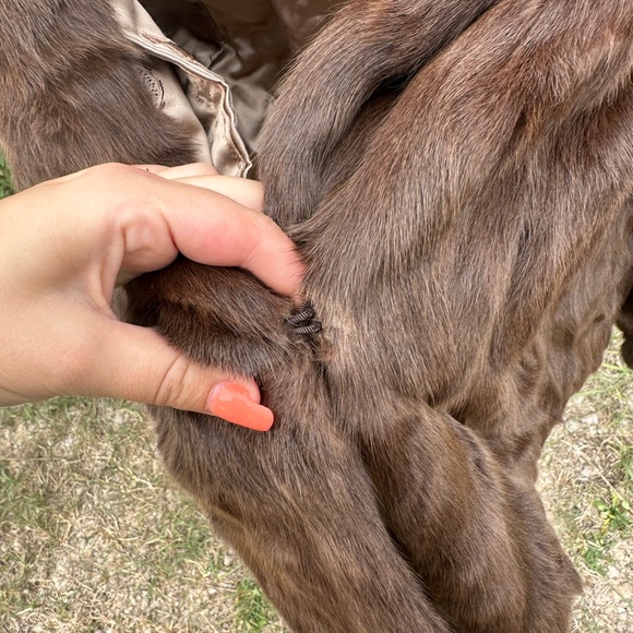 Real fur jacket dark brown - Picture 8 of 11